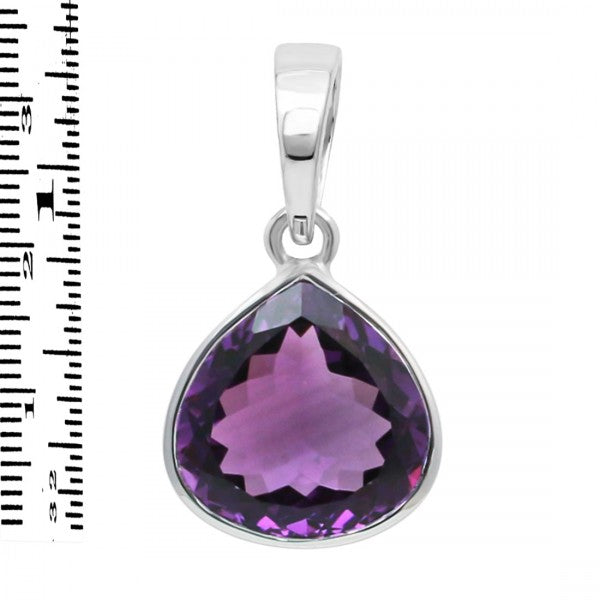 Heart amethyst pendant