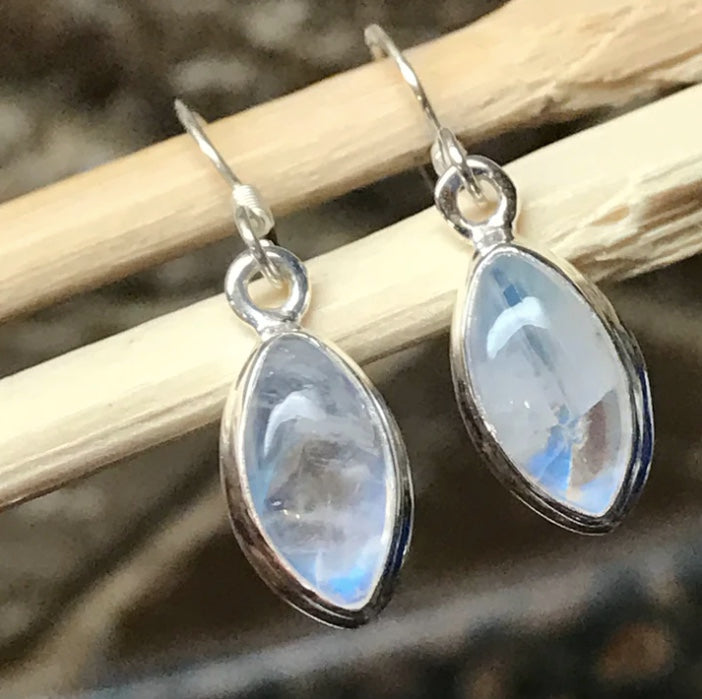 Marquise moonstone earrings