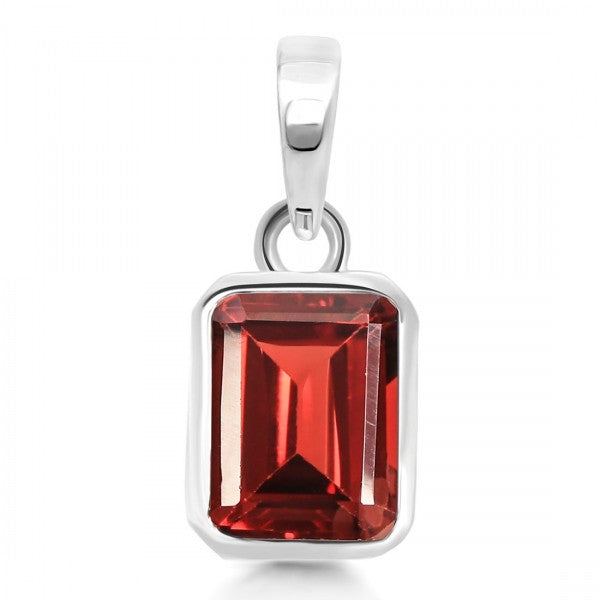 rectangle garnet pendant