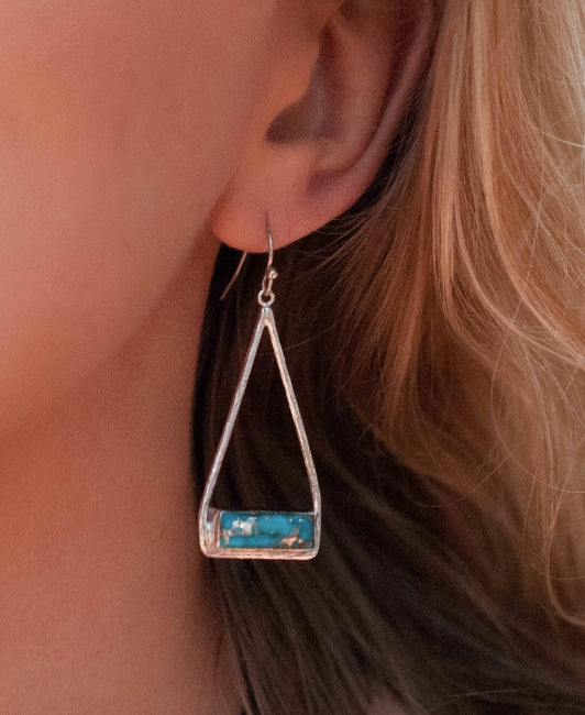 long silver drop earrings