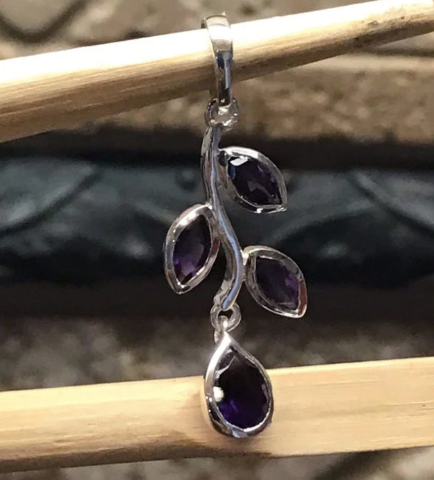 amethyst silver pendant