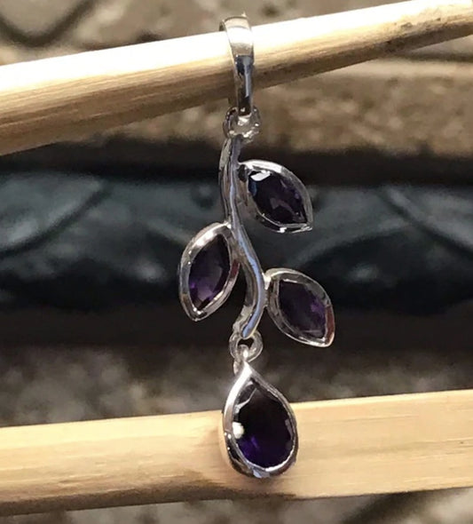 amethyst silver pendant