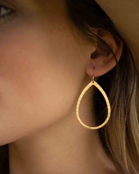 handmade large hoop drop earrings