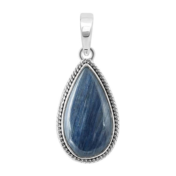 Teardrop kyanite pendant charm