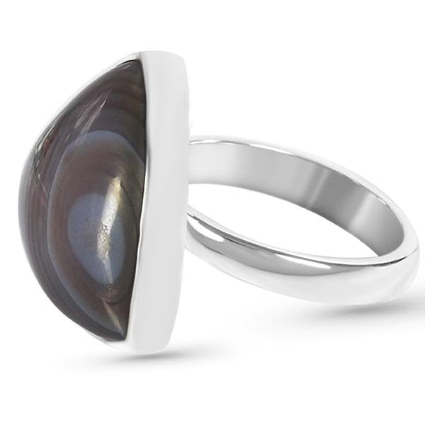 agate silver ring