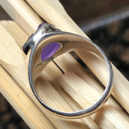 Silver Raw Amethyst Ring