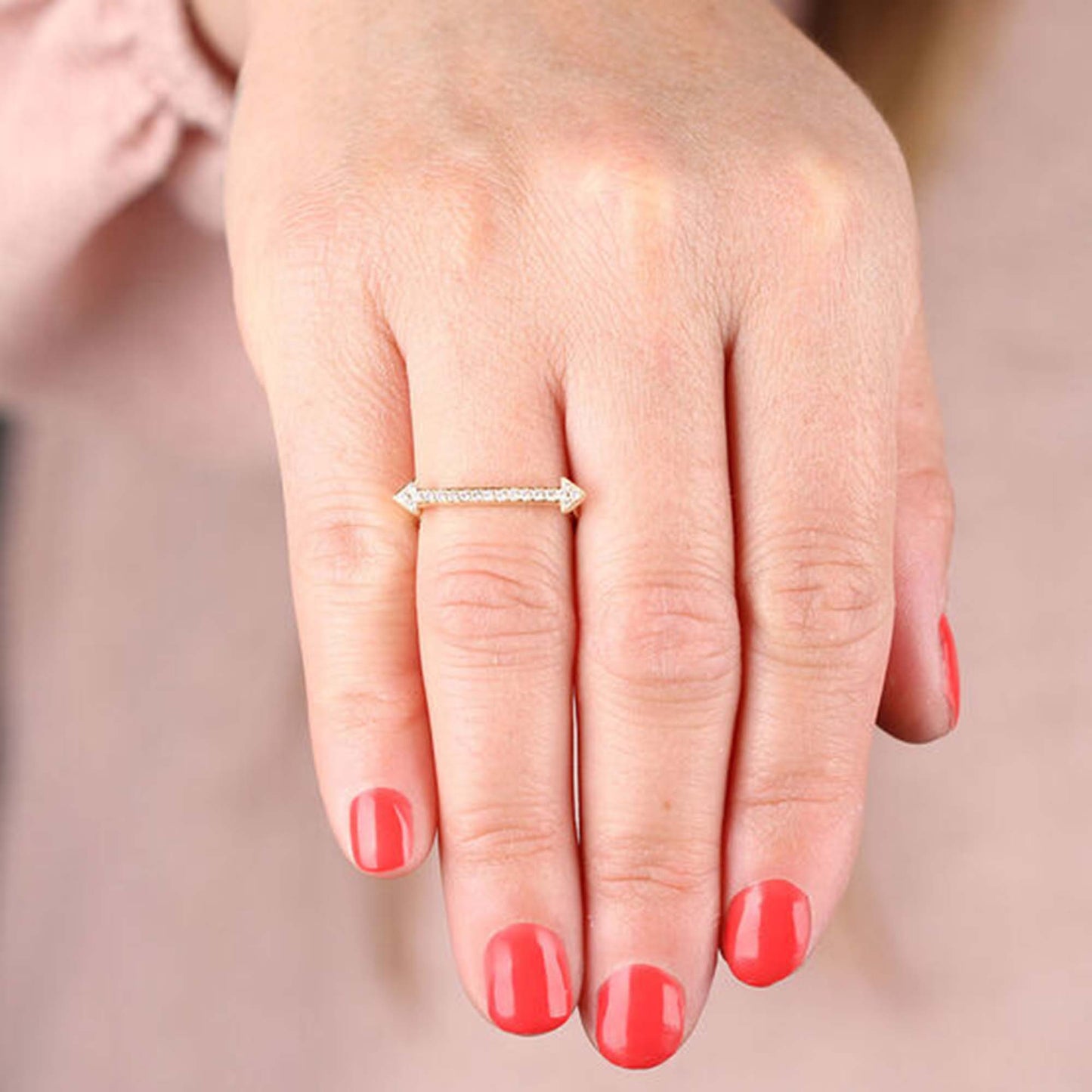 gold stacking ring band