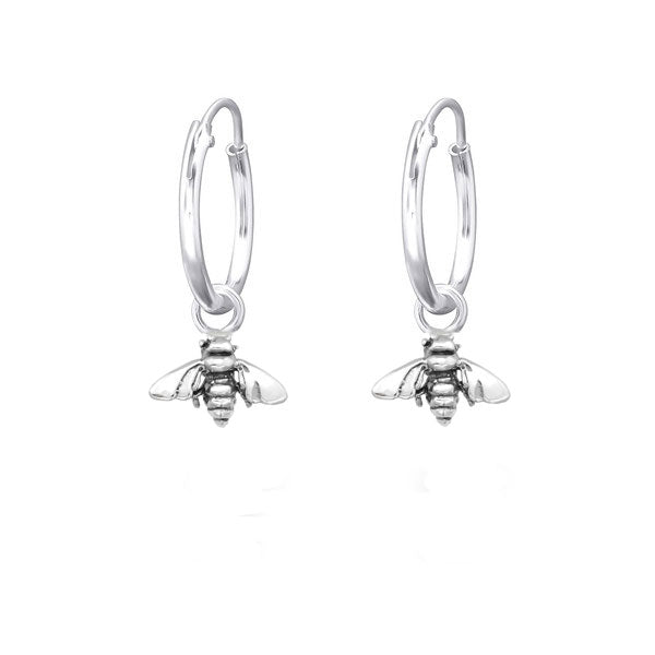 Honey Bee Hoop Earrings