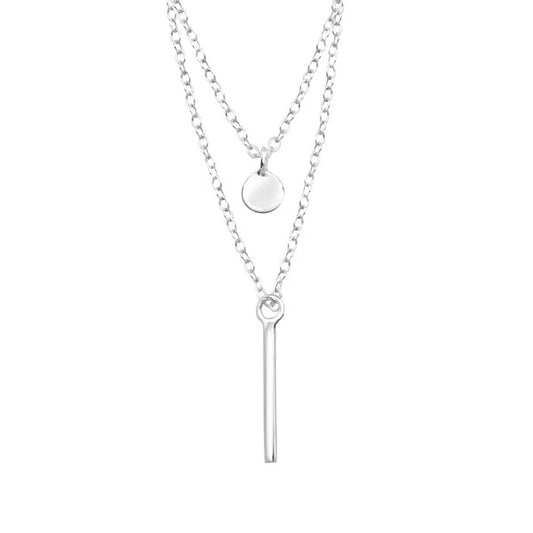 silver layered necklace