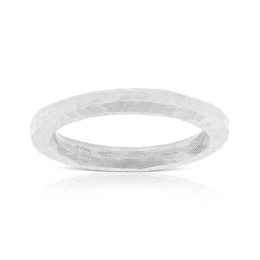 hammered silver ring