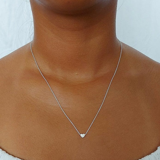 heart silver necklace