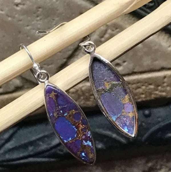 copper turquoise earrings