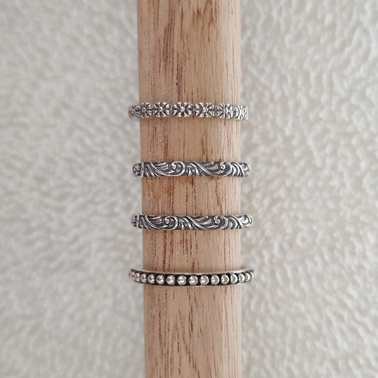oxidized silver ring