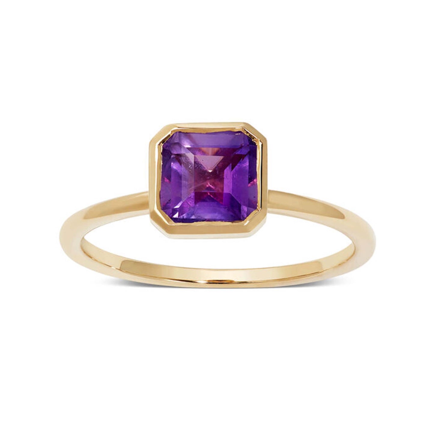 purple amethyst ring in sterling silver