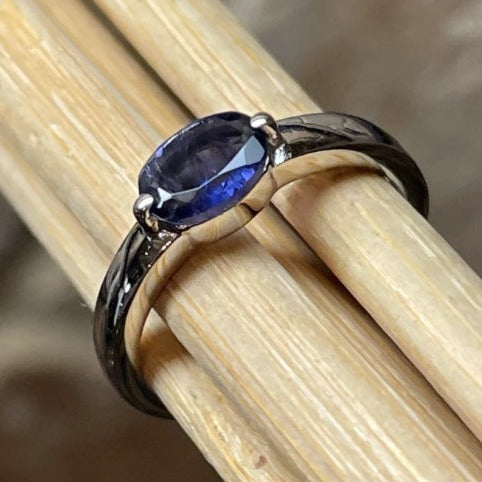 Blue iolite ring