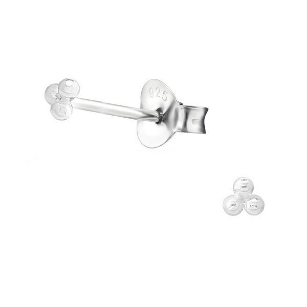 three dot stud earrings