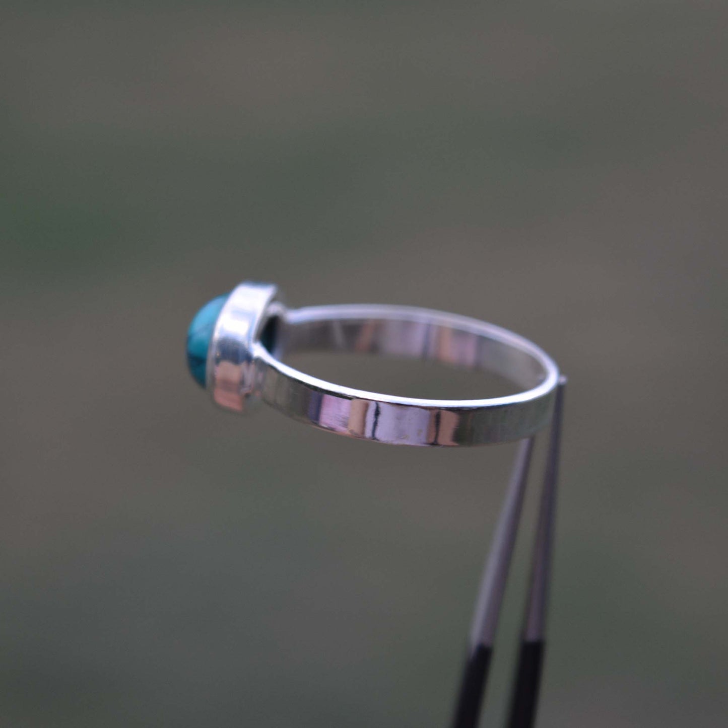 Blue Turquoise Sterling Silver Ring