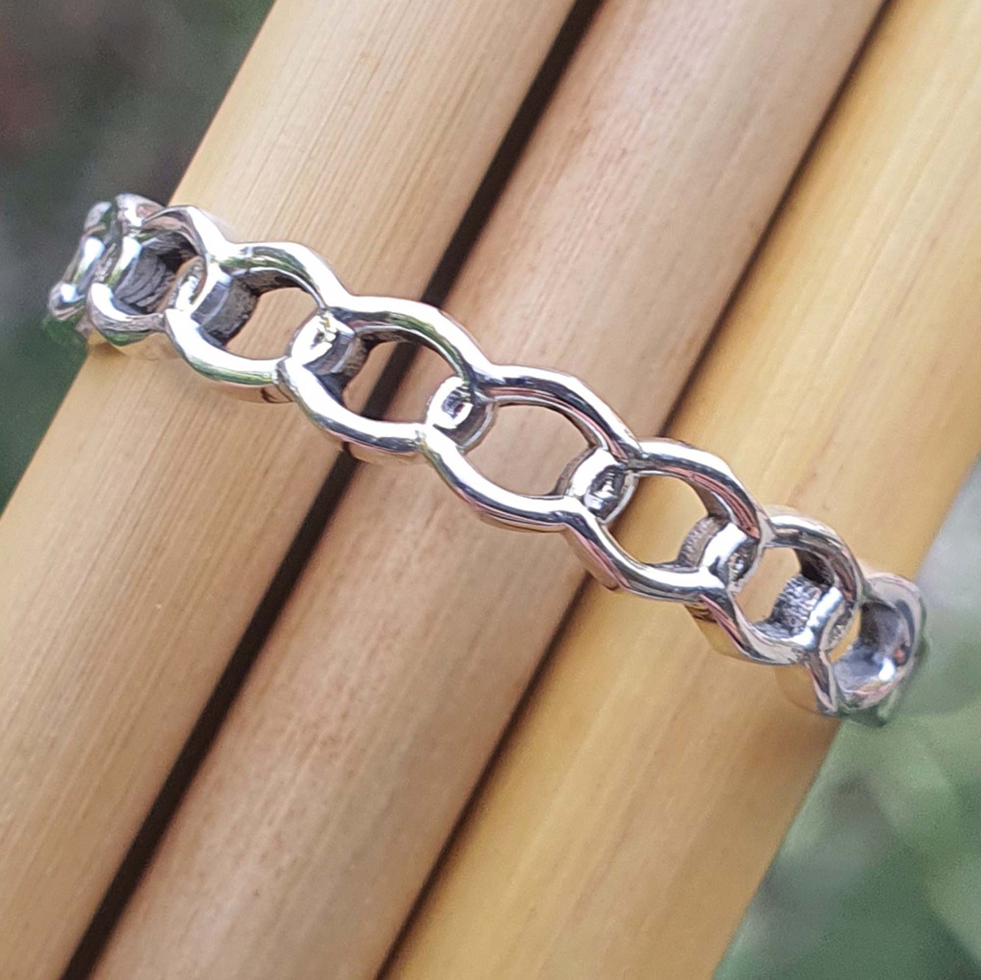 link chain silver ring