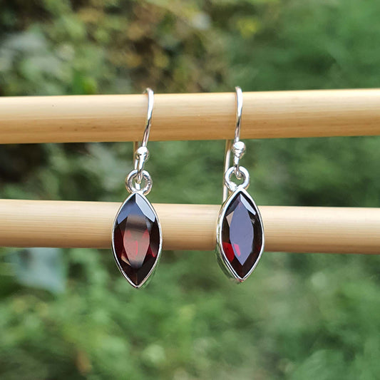 natural garnet earrings