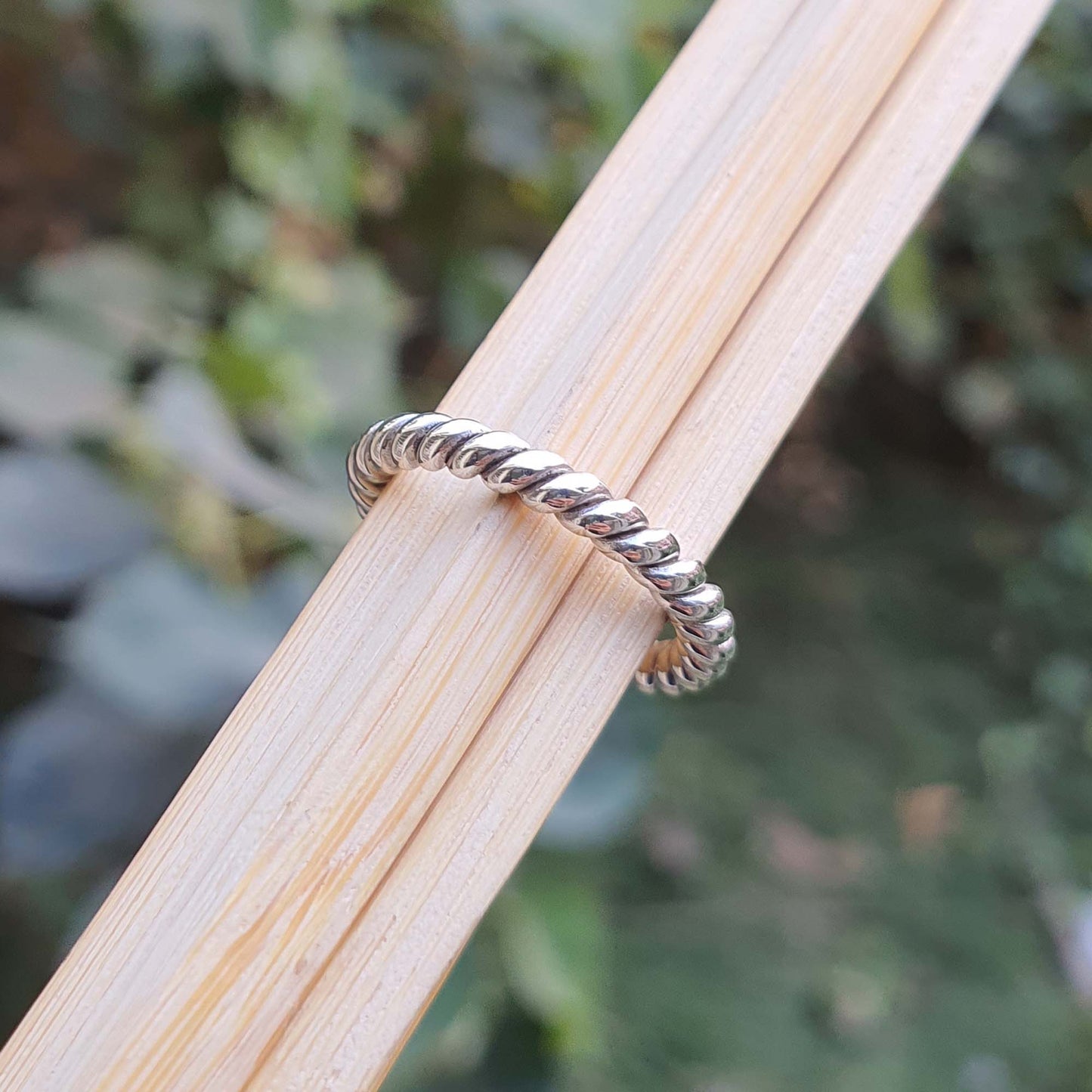 Twist Silver Ring in 925 silver