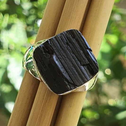 black tourmaline ring