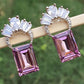 pink cz earring for mother