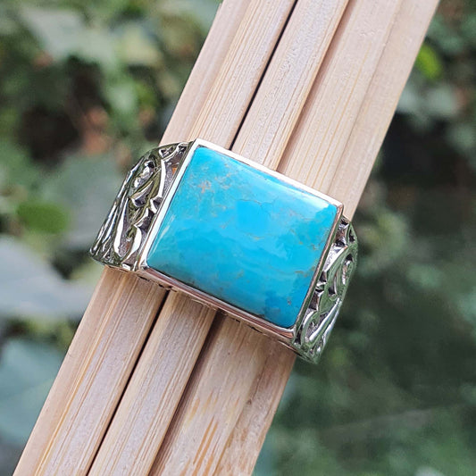 Turquoise mens ring