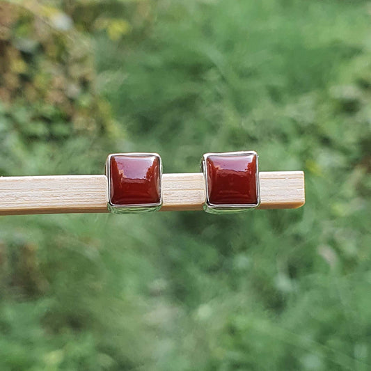 carnelian stud earrings