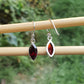 garnet dangle earrings