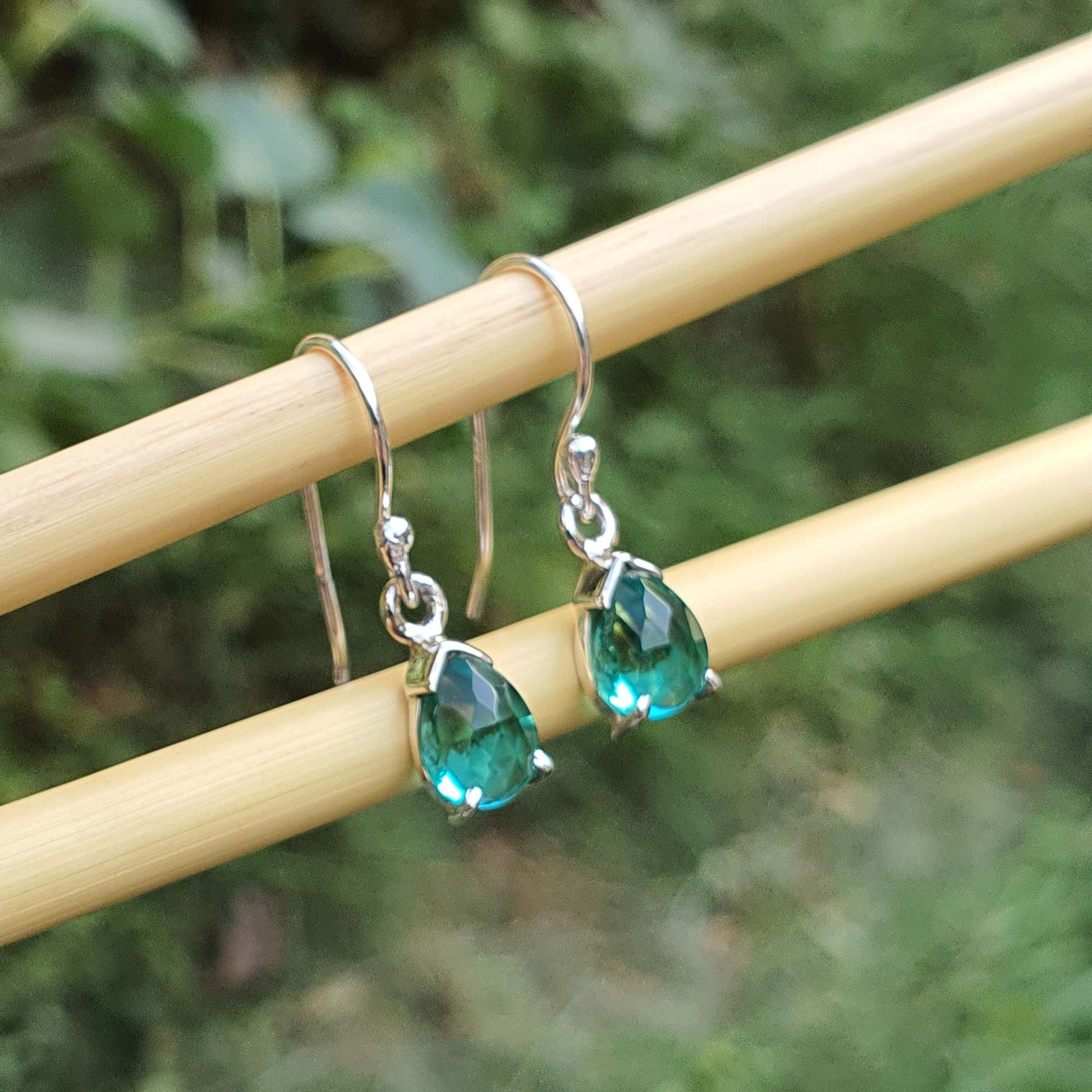 green gemstone earrings