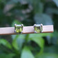 green stone stud earrings