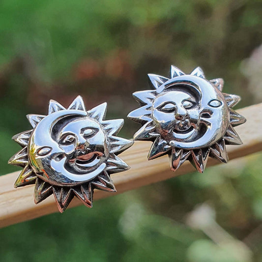 sun and moon earrings for men