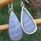 blue agate earrings for women