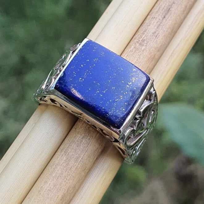lapis lazuli ring sterling silver