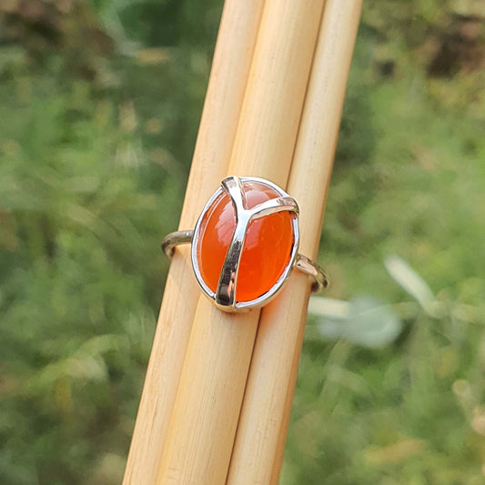 natural carnelian ring