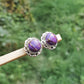 purple stud earrings