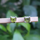 square peridot stud