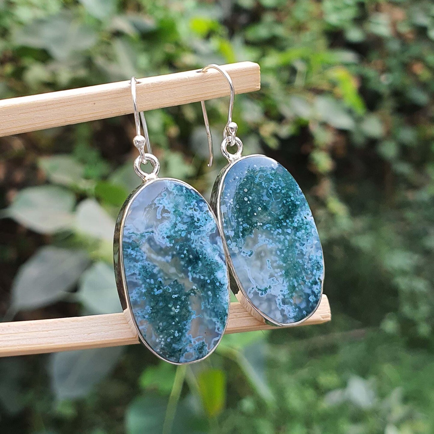 sterling silver agate earrings