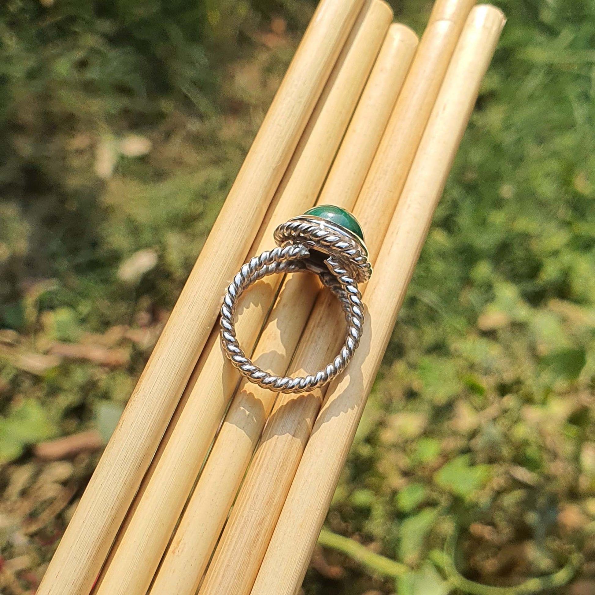 sterling silver twist band ring