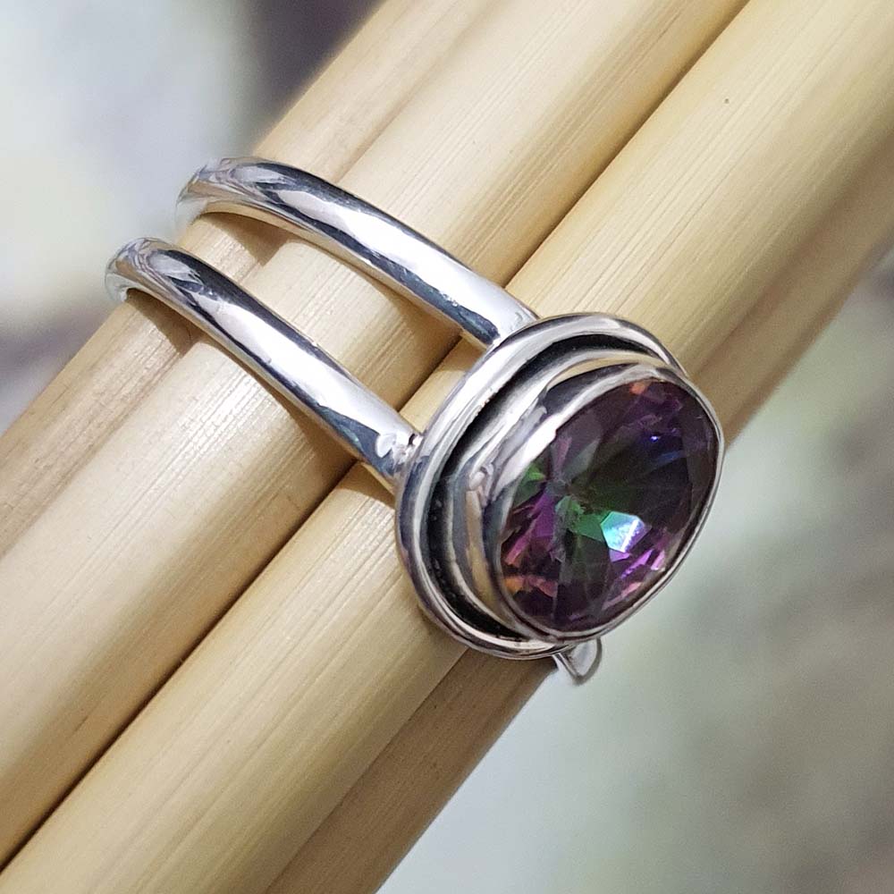 double band topaz ring