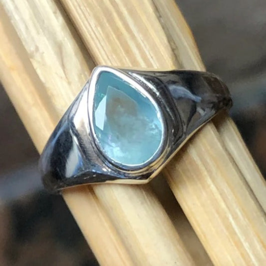 Pear Aquamarine Ring