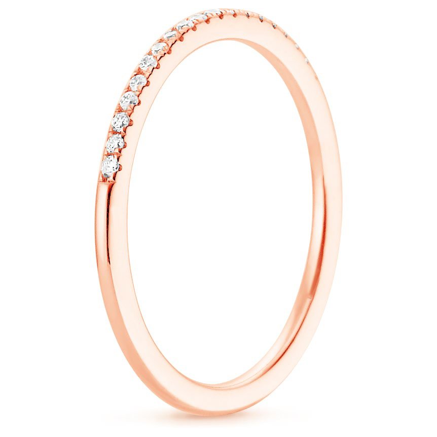 CZ Sterling Silver Rose Gold Ring