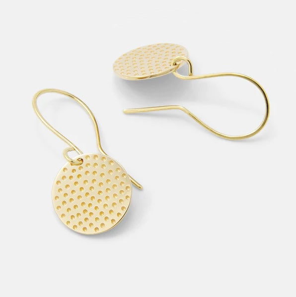 gold dot earrings