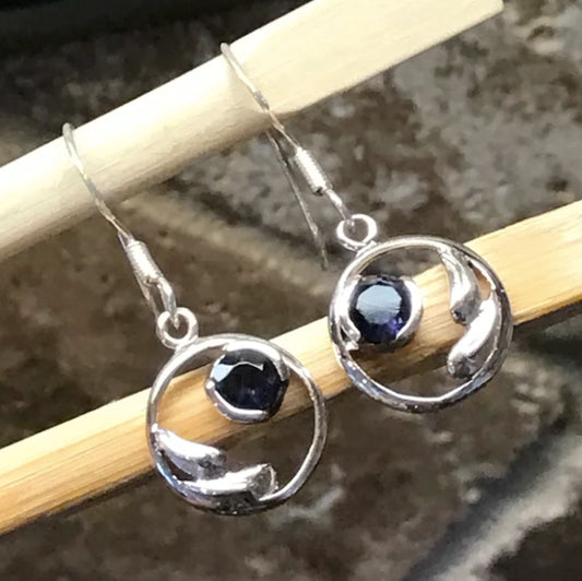 mandala iolite earrings for women