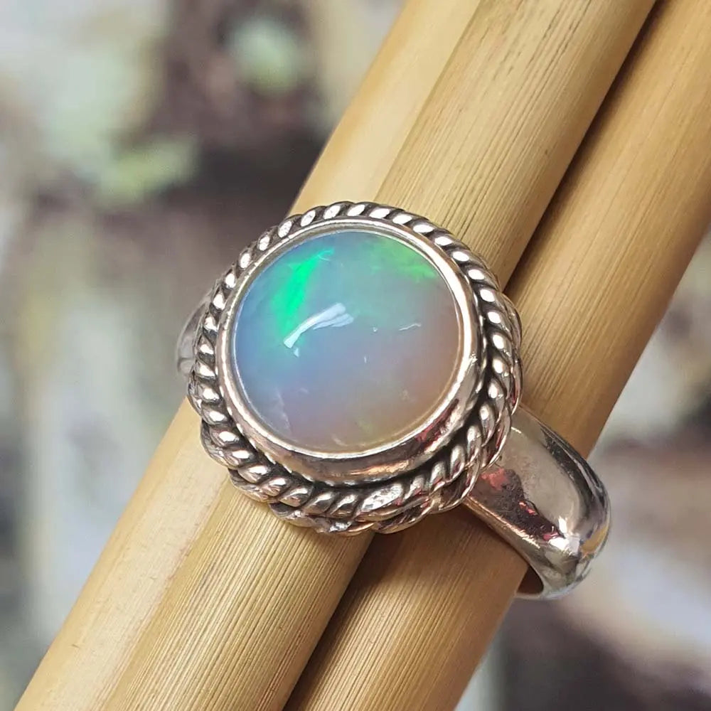 opal silver ring