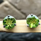 green peridot stud earrings for women