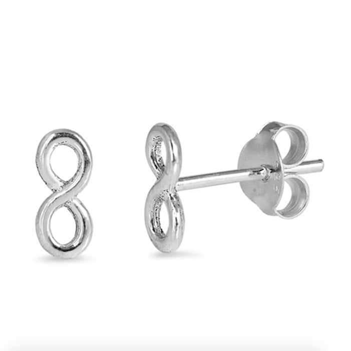 Infinity Silver Stud earrings