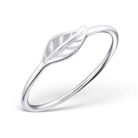 Small Leaf 925 Sterling Silver Ring