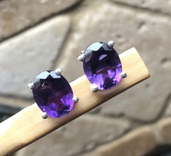purple stud earrings for women