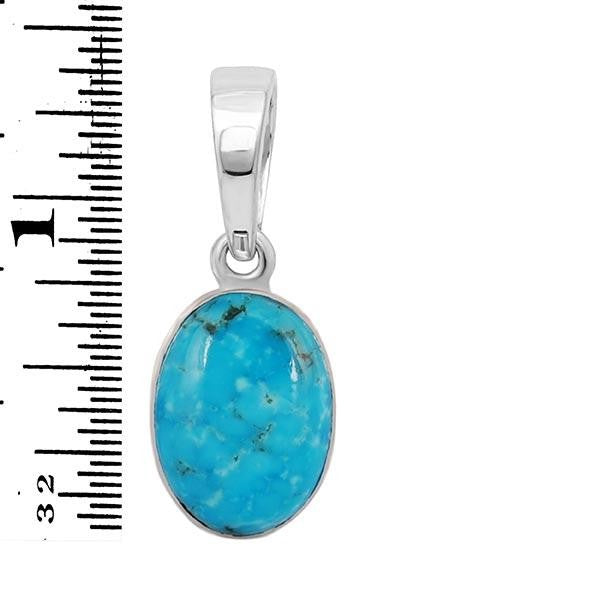 turquoise pendant with charm